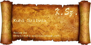 Kuhl Szilvia névjegykártya